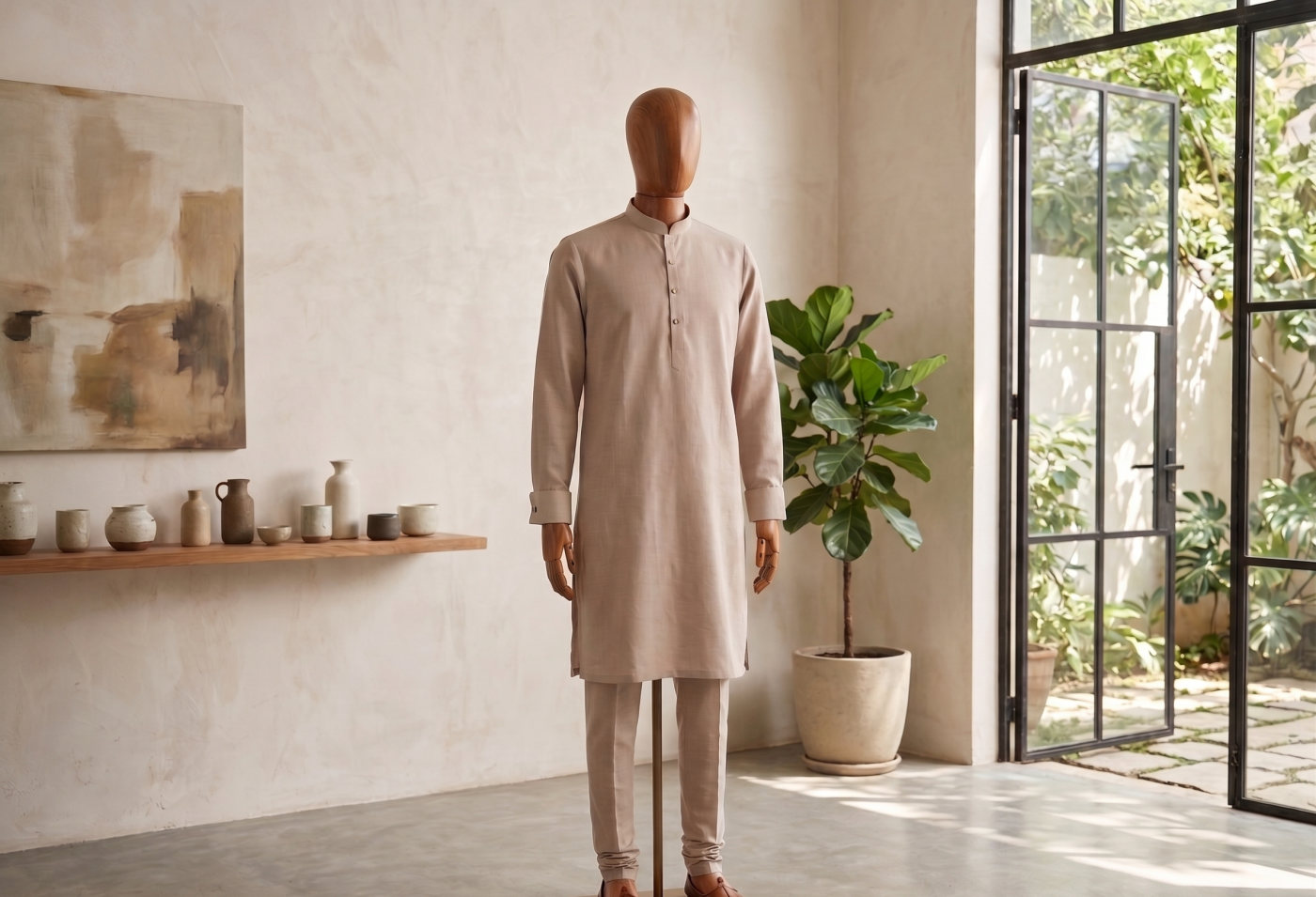 Sand Beige Kurta Set