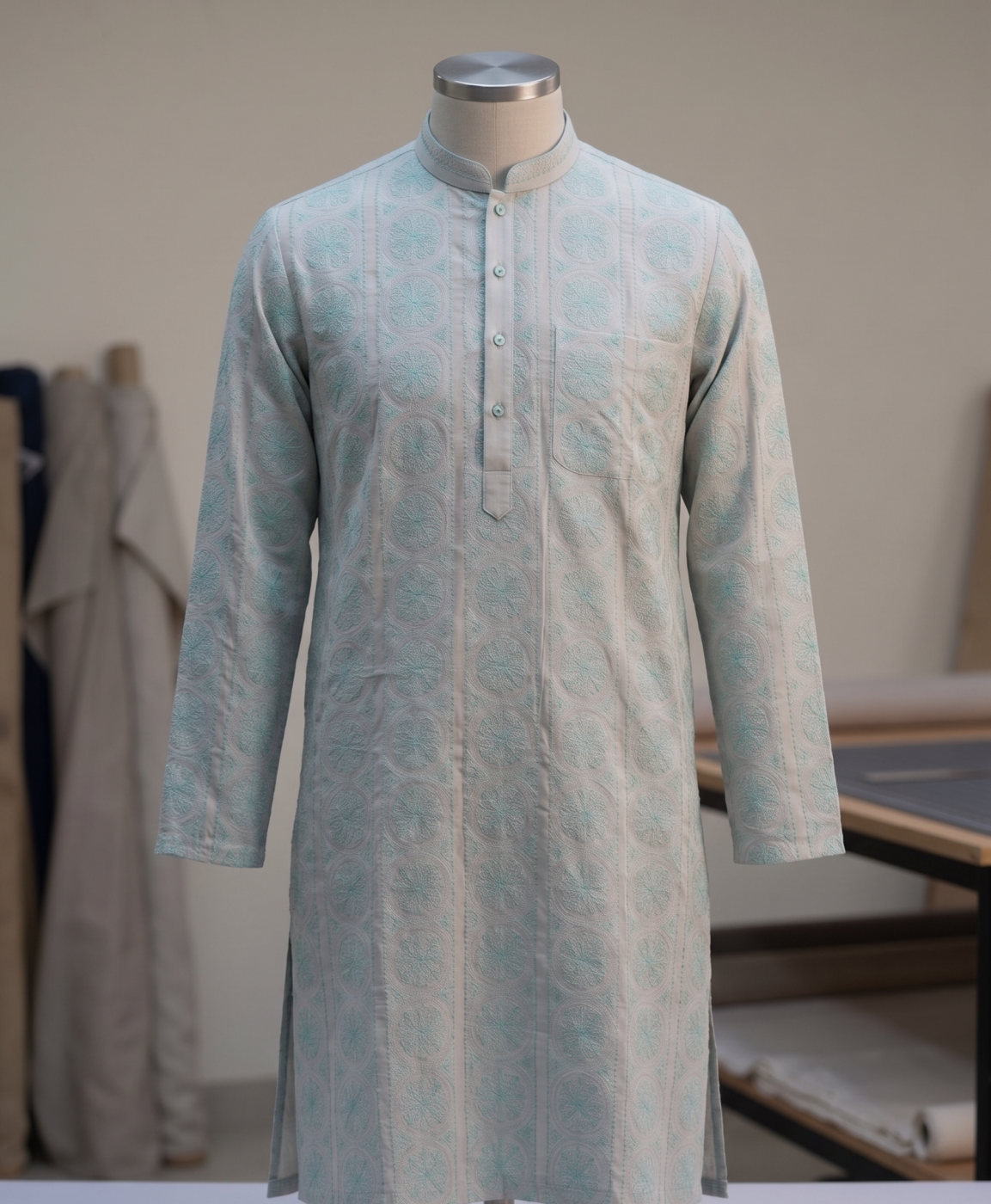 Mint Medallion Kurta