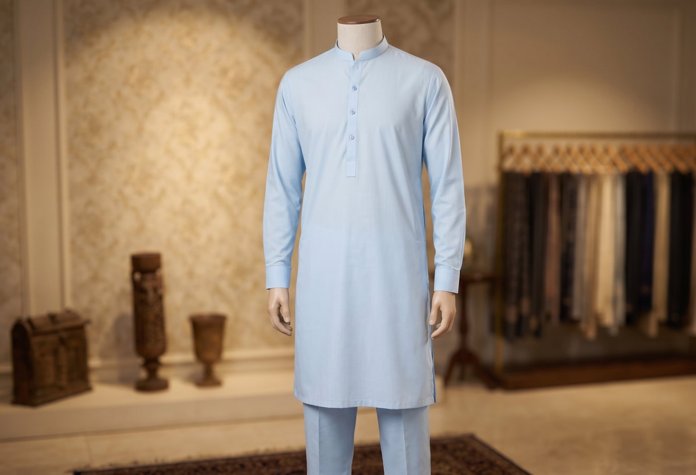 Powder Blue Kurta Set