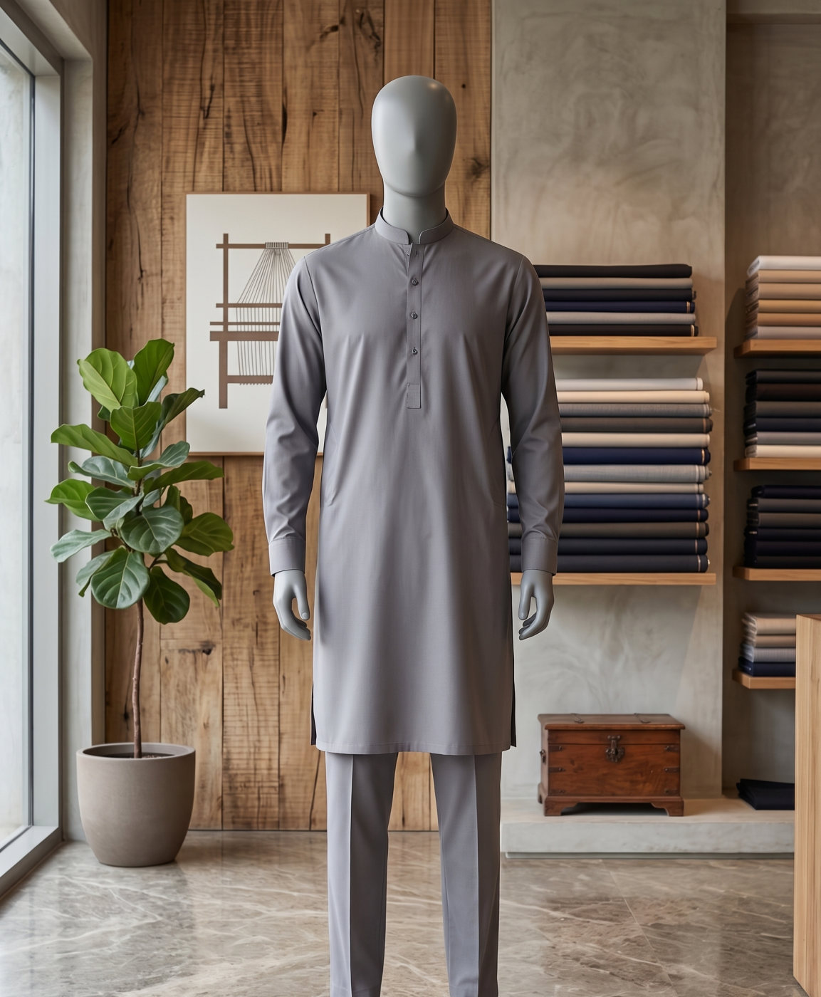 Slate Grey Kurta Set