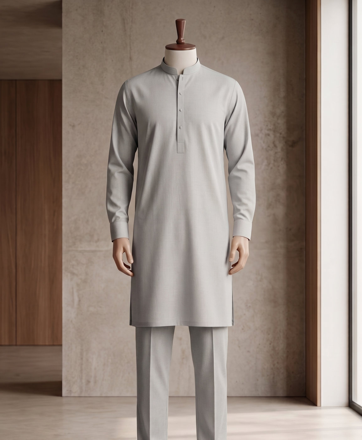 Pearl Grey Kurta Set