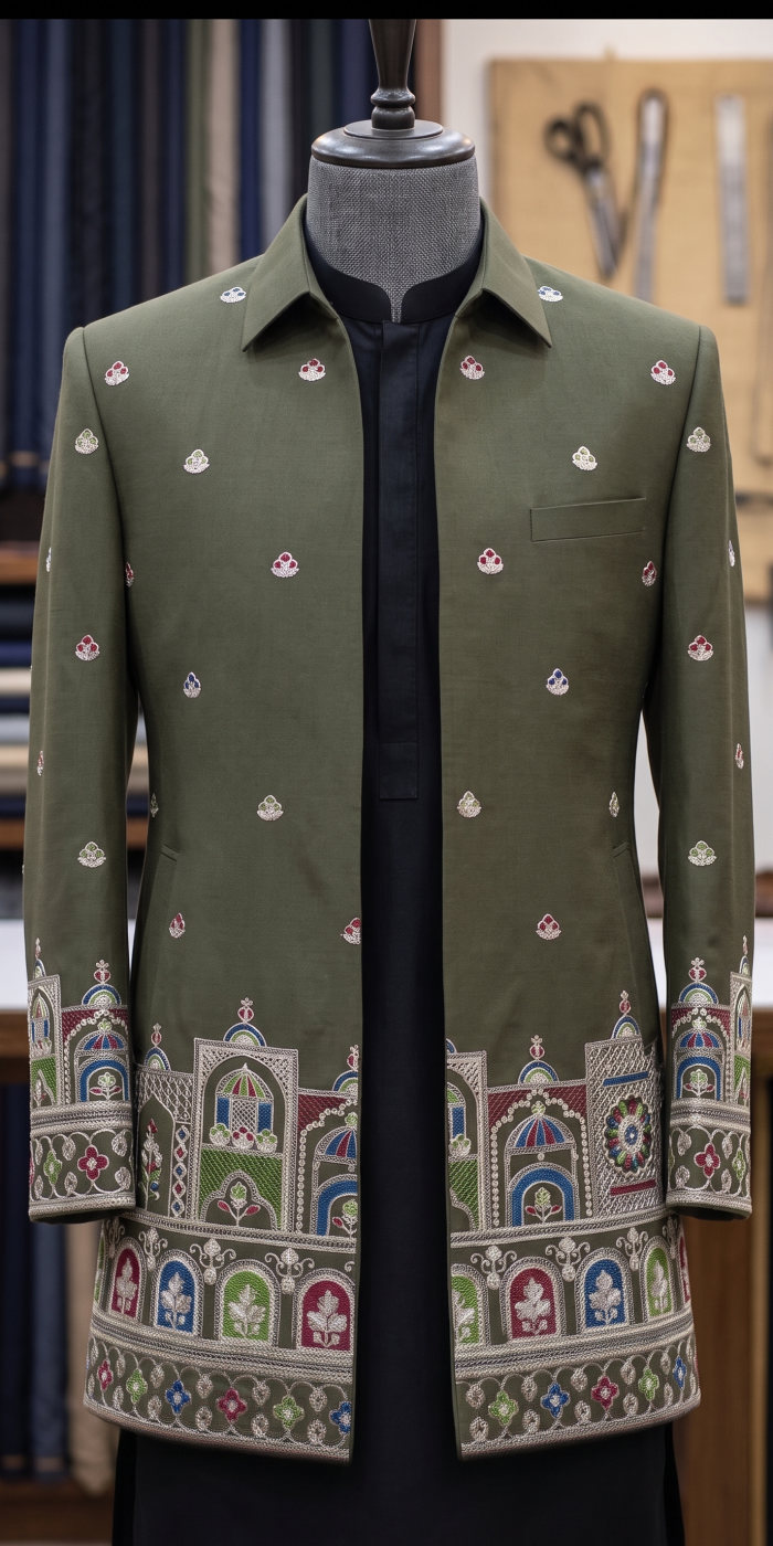 Sage Darbar Prince Coat