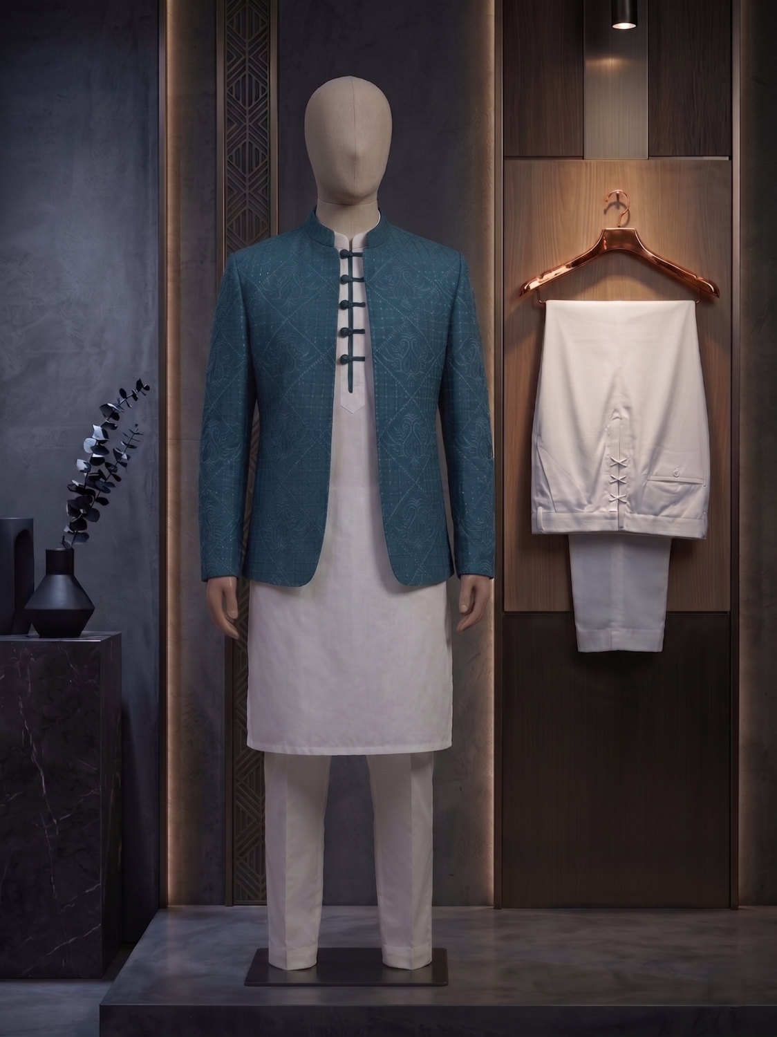 Peacock Frog-Knot Prince Coat