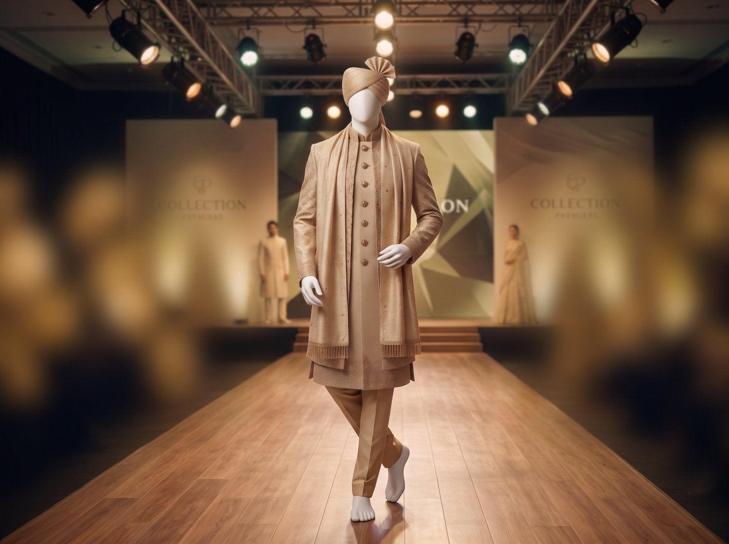 Champagne Pearl Sherwani