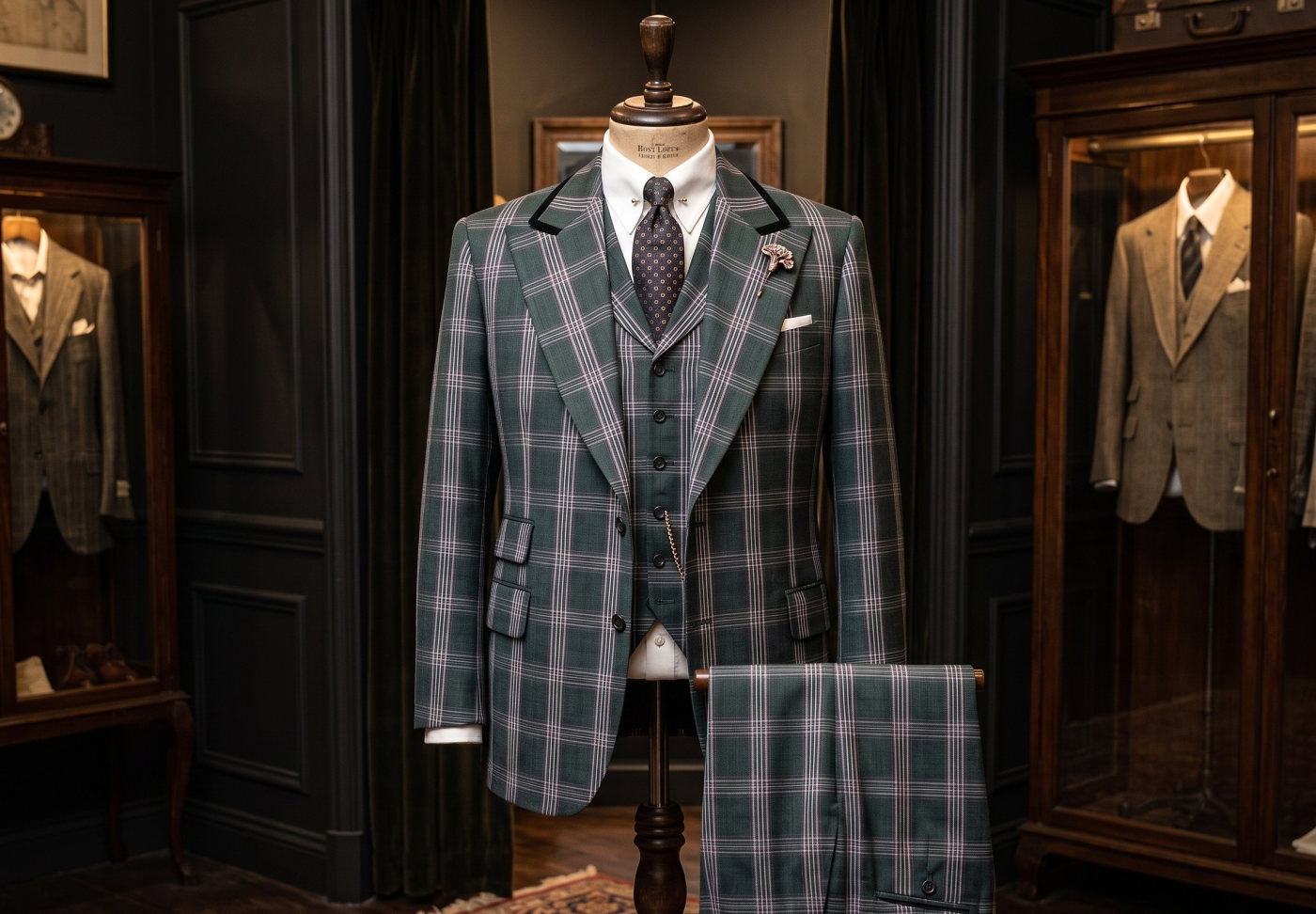 Forest Green Tartan Suit